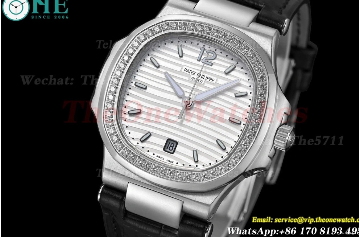 Diamond Textured White MY8215 LE SS GDF Nautilus 40mm Dial 1228